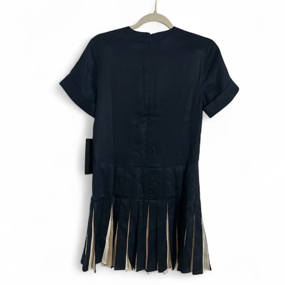 Tuckernuck Navy Pleated Mini Dress